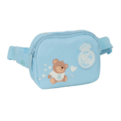 Riñonera azul Baby Real Madrid SAFTA con osito y escudo