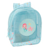 Mochila antiarena SAFTA Sirena azul turquesa con rejilla y motivos marinos