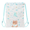 Saco Baby Real Madrid blanco con escudo y oso infantil