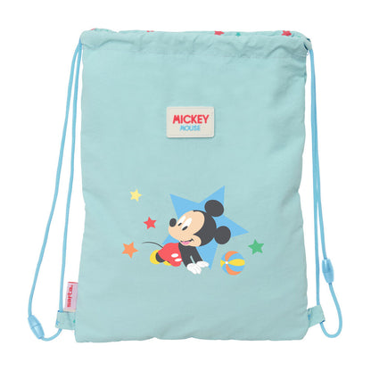 Saco azul claro Baby Mickey de Disney con cordones