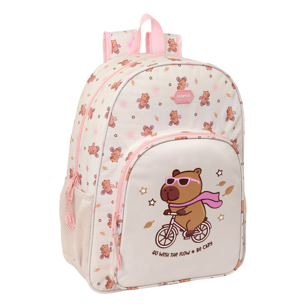 Mochila SAFTA Capibara rosa de 42 cm