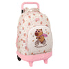 Trolley extraíble SAFTA Capibara con mochila estampada y asa rosa