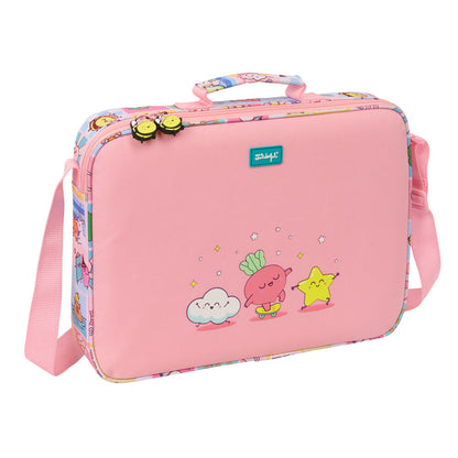 Cartera bandolera rosa Mr. Wonderful con asa superior