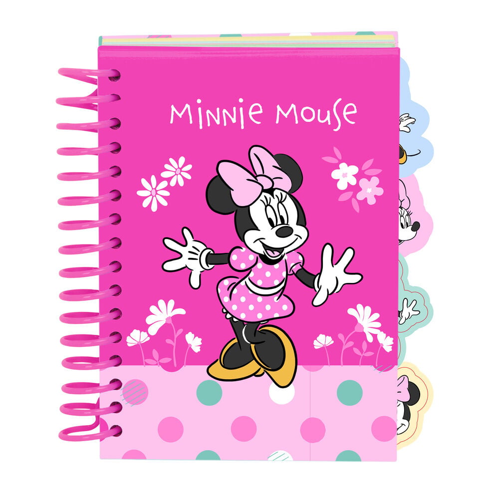 Cuaderno A6 Minty Minnie Disney rosa con espiral