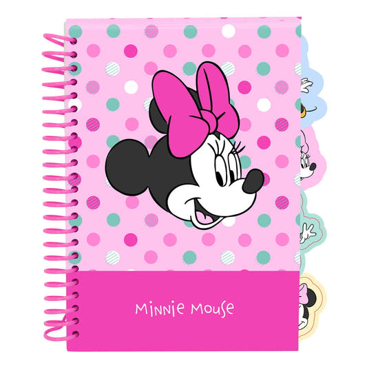 Cuaderno A5 rosa de Minnie Mouse Disney con espiral