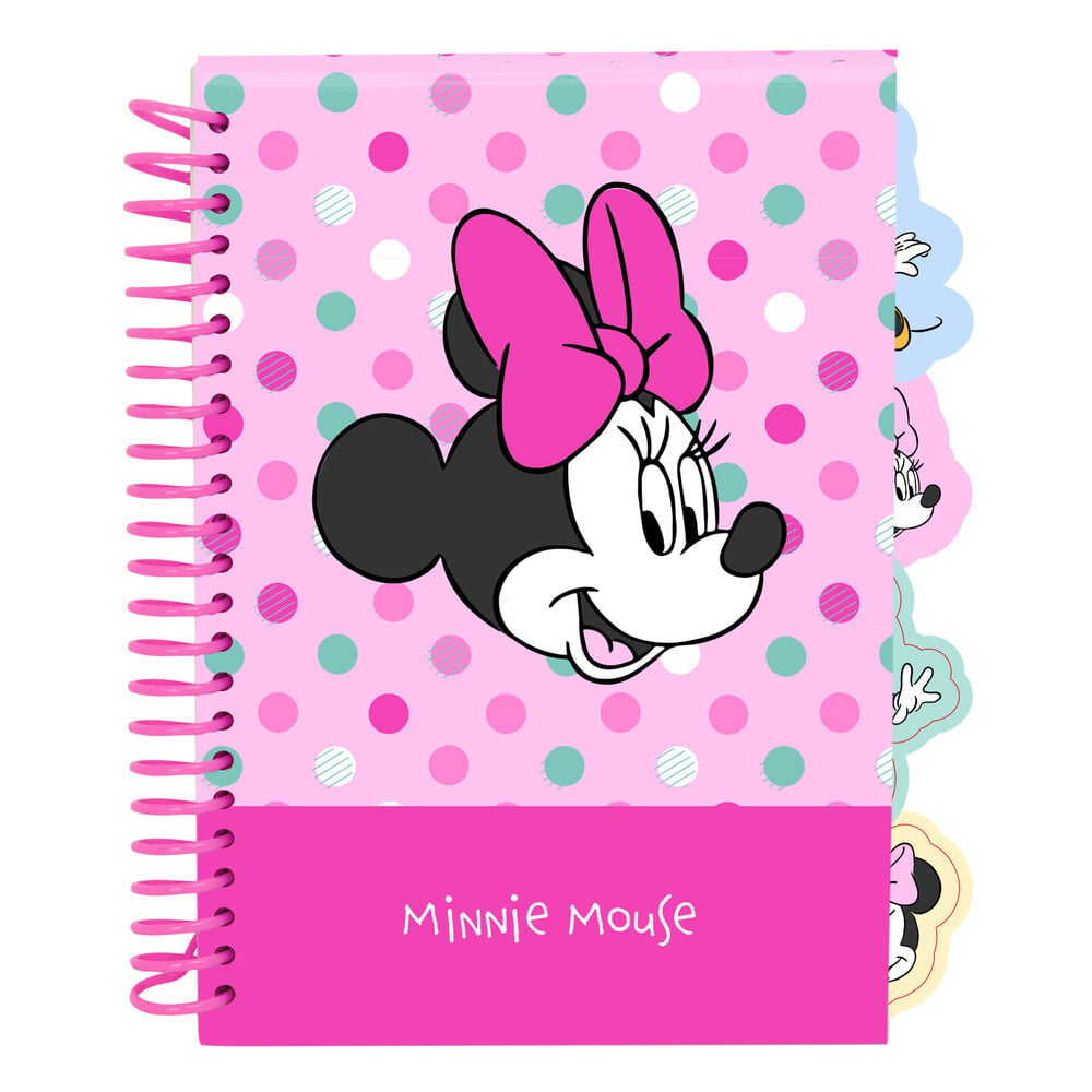 Cuaderno A5 rosa de Minnie Mouse Disney con espiral