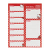 Planificador semanal Hello Kitty SAFTA rojo con lunares blancos