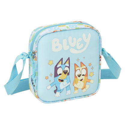 Bandolera azul claro Bluey con Bluey y Bingo