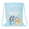 Saco azul de Bluey con cordones y personajes estampados