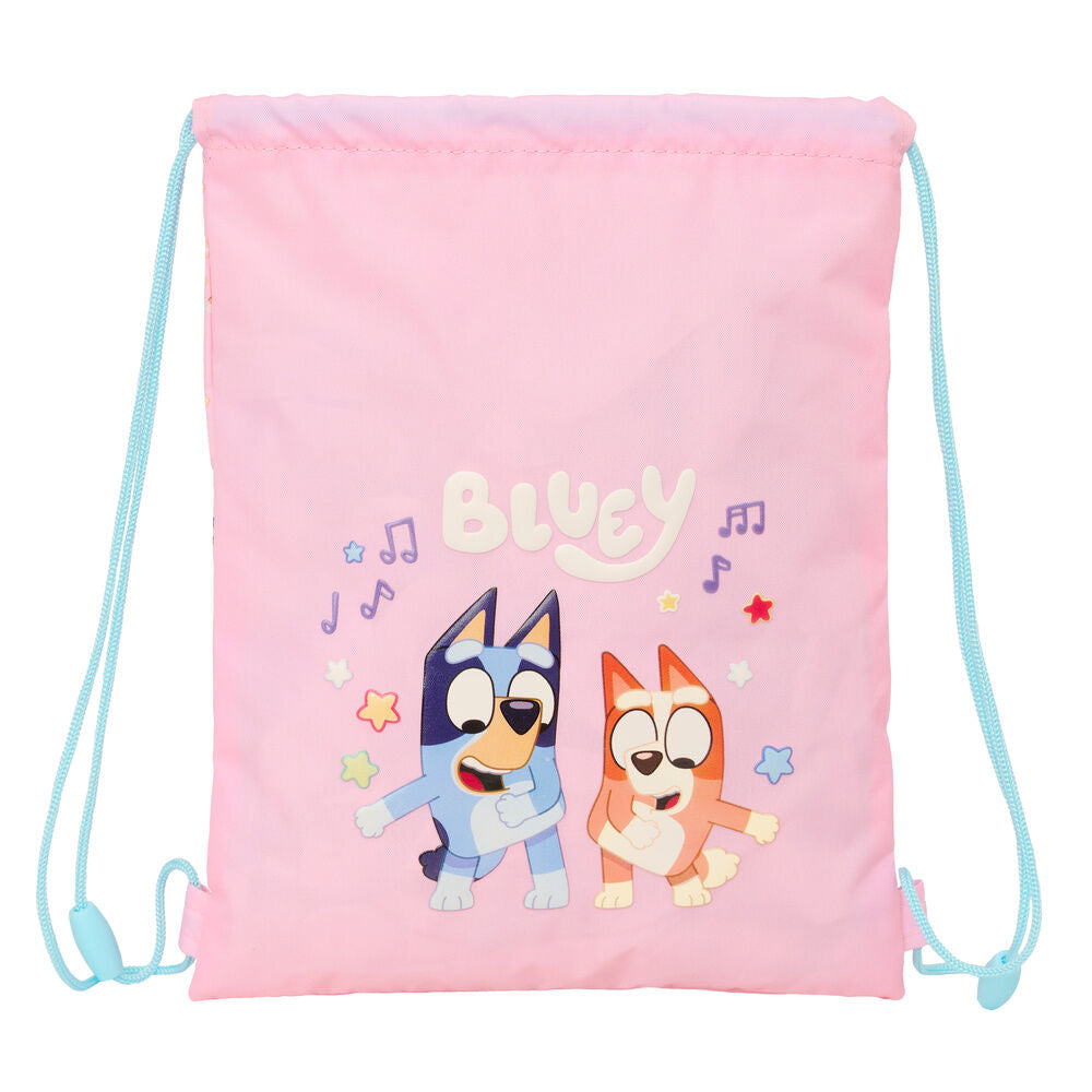Saco rosa Dance Bluey de SAFTA con Bluey y Bingo