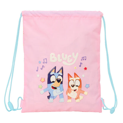 Saco rosa Dance Bluey de SAFTA con Bluey y Bingo