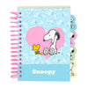 Cuaderno A6 Snoopy azul y rosa con tapas duras y separadores