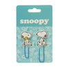 Blíster SAFTA con dos clips azules decorativos de Snoopy