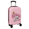 Maleta trolley rosa Snoopy con ruedas y asa telescópica
