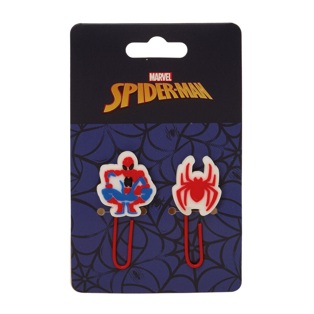 Blíster SAFTA con dos clips de Spider-Man Marvel