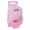 Trolley extraíble rosa de Snoopy con mochila y bolsillo frontal