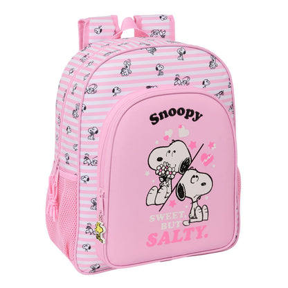 Mochila rosa de Snoopy SAFTA de 38 cm