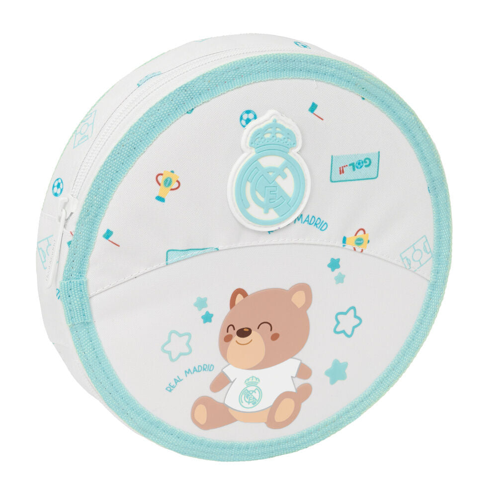 Plumier Baby Real Madrid SAFTA blanco y turquesa con oso