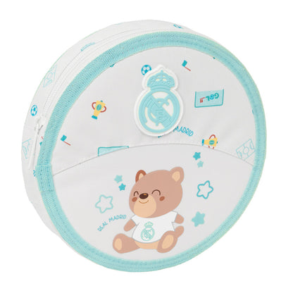 Plumier Baby Real Madrid SAFTA blanco y turquesa con oso