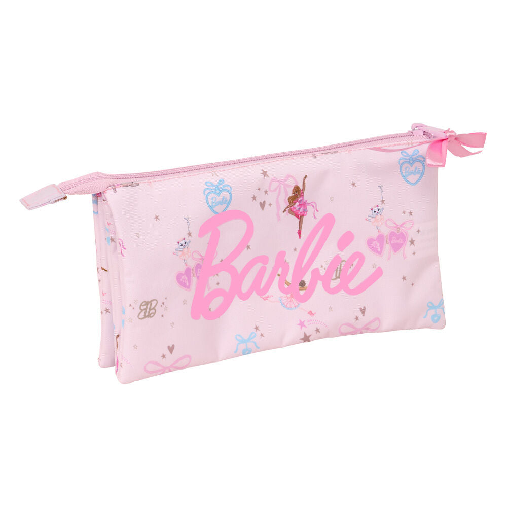 Portatodo triple rosa Ballet Barbie con tres compartimentos - 2