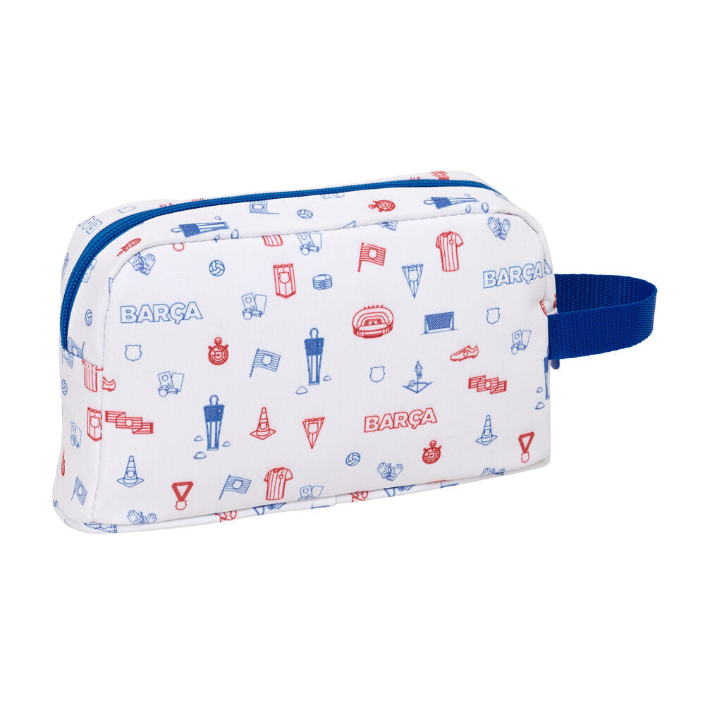 Portadesayunos térmico Baby F.C. Barcelona blanco con escudo y asa lateral - 2