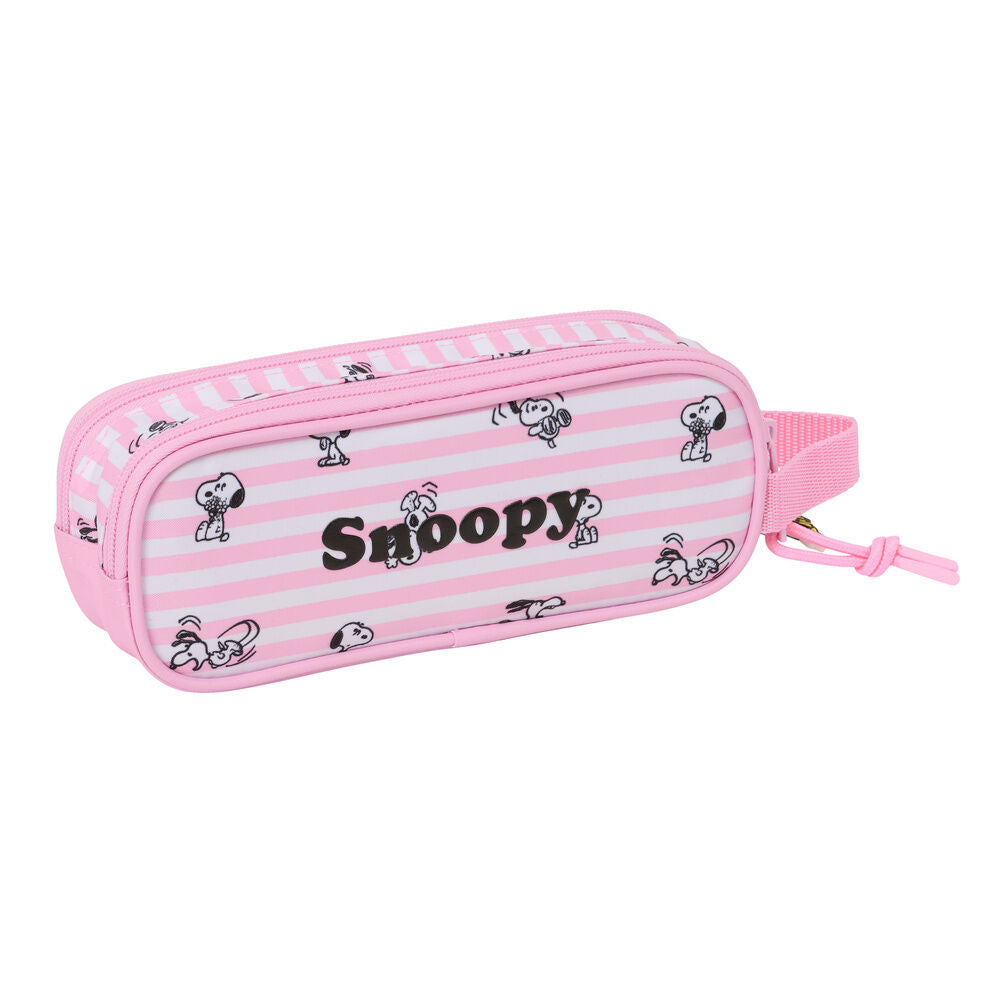 Portatodo doble rosa de Snoopy SAFTA con dos compartimentos - 2