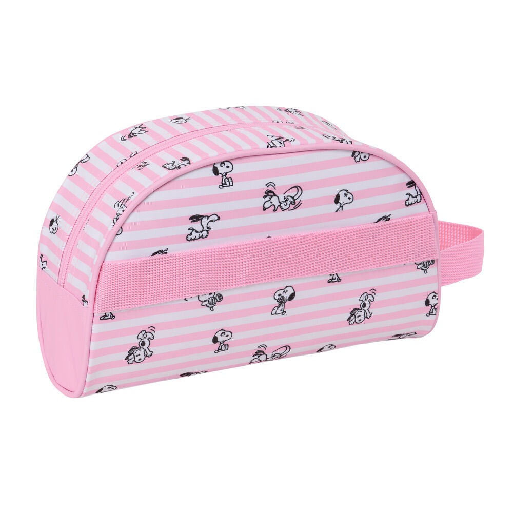 Neceser rosa SAFTA con diseño de Snoopy, asa lateral y cierre de cremallera - 2
