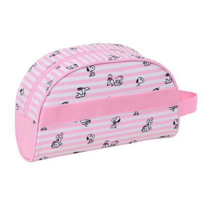 Neceser rosa SAFTA con diseño de Snoopy, asa lateral y cierre de cremallera - 2