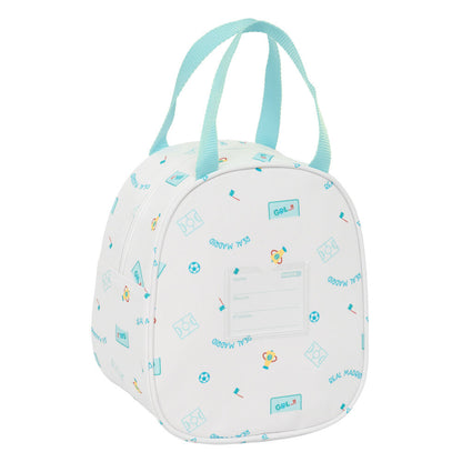 Bolsa portameriendas Baby Real Madrid blanca con oso y escudo - 2
