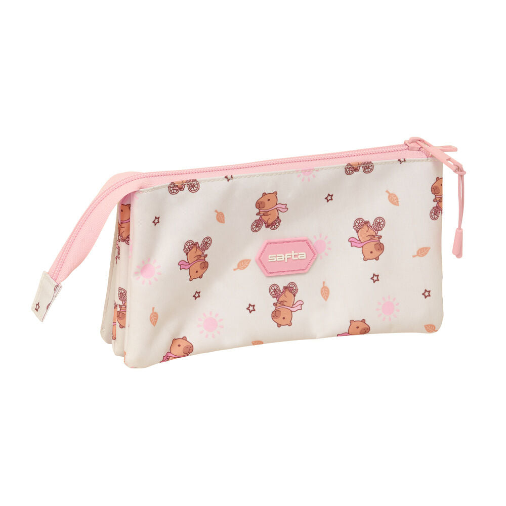 Portatodo triple SAFTA con estampado de capibara - 2