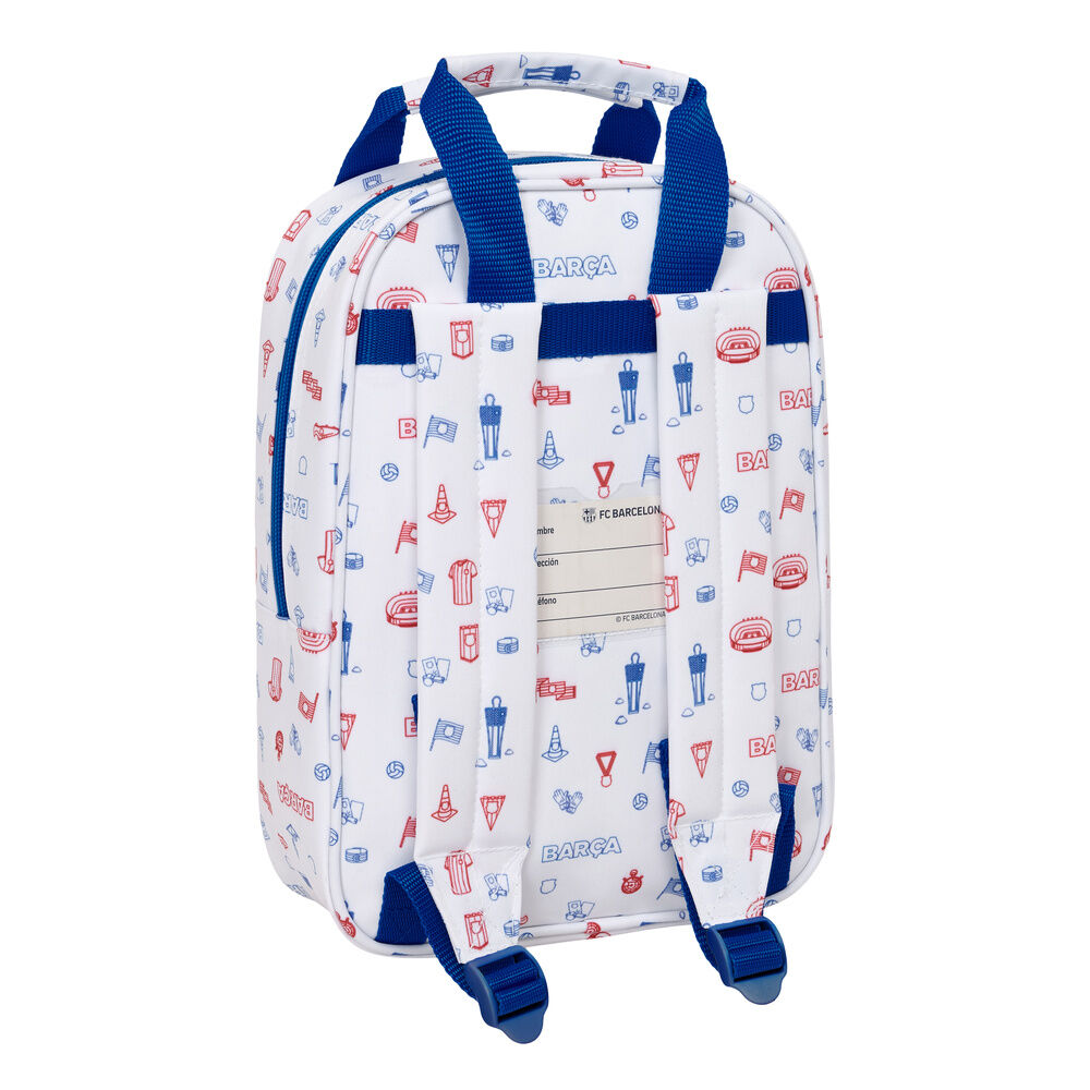 Mochila Baby F.C. Barcelona blanca con escudo del Barça - 2