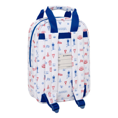Mochila Baby F.C. Barcelona blanca con escudo del Barça - 2