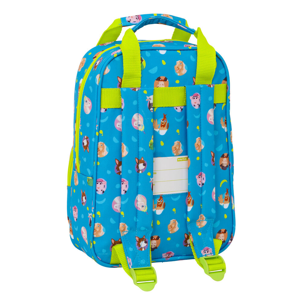 Mochila azul de La Granja de Zenón con bolsillo frontal - 2
