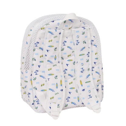 Mochila antiarena blanca del Real Madrid con rejilla y estampado playero - 2