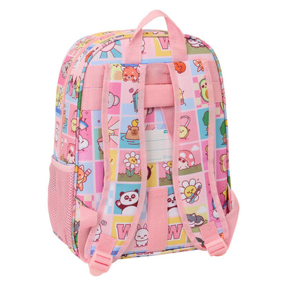 Mochila Comic Mr. Wonderful rosa de 34 cm con ilustraciones - 2