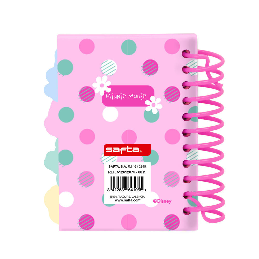 Cuaderno A7 rosa de Minnie Mouse Disney con espiral y tapas duras - 2