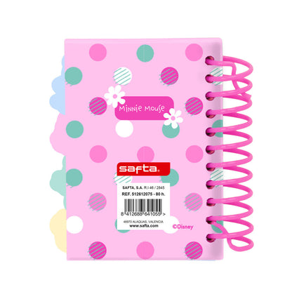Cuaderno A7 rosa de Minnie Mouse Disney con espiral y tapas duras - 2