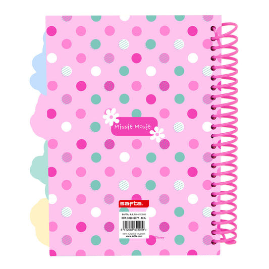 Cuaderno A5 rosa de Minnie Mouse Disney con espiral - 2