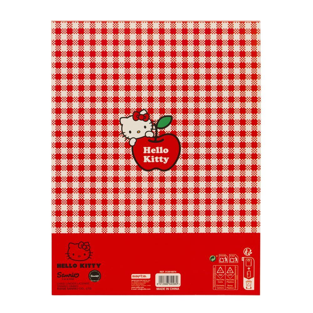 Planificador semanal Hello Kitty SAFTA rojo con lunares blancos - 2