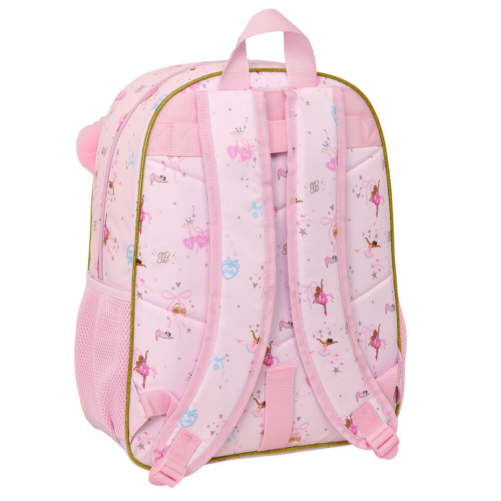 Mochila rosa Barbie Ballet de 42 cm con bolsillos y espalda acolchada - 2