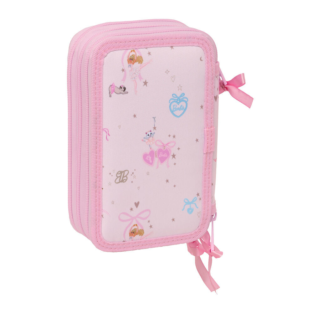 Plumier triple rosa Barbie Ballet con material escolar - 2