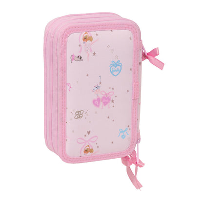 Plumier triple rosa Barbie Ballet con material escolar - 2
