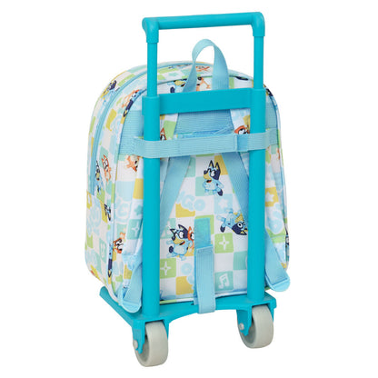 Trolley extraíble SAFTA de Bluey con mochila y carro turquesa - 2