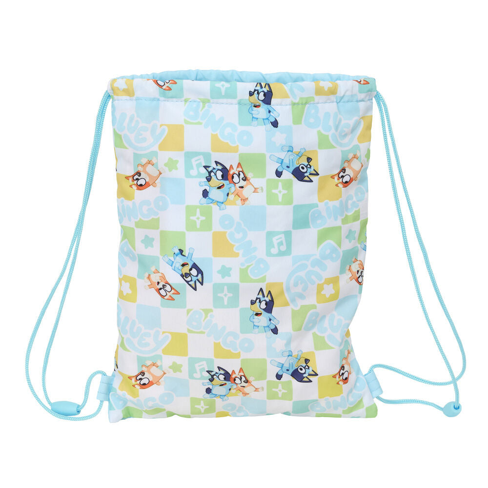 Saco azul de Bluey con cordones y personajes estampados - 2