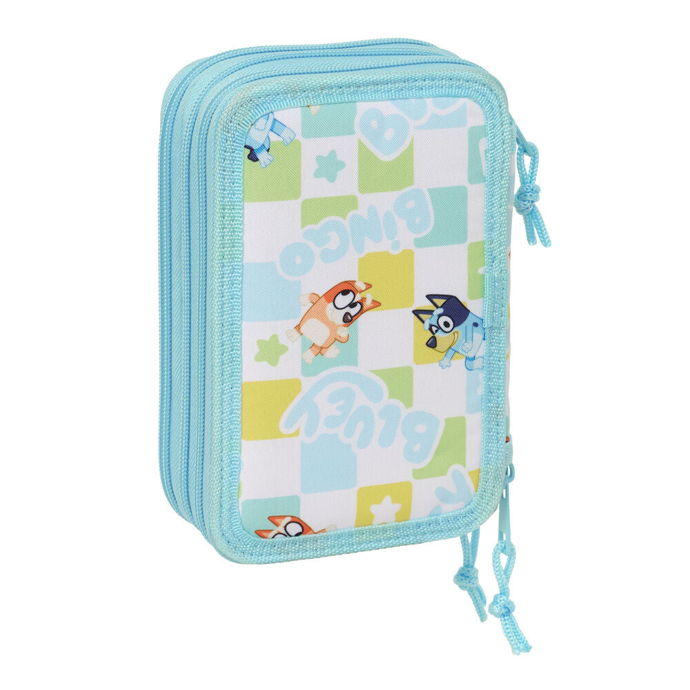 Plumier triple Bluey SAFTA de 37 piezas en color azul claro - 2