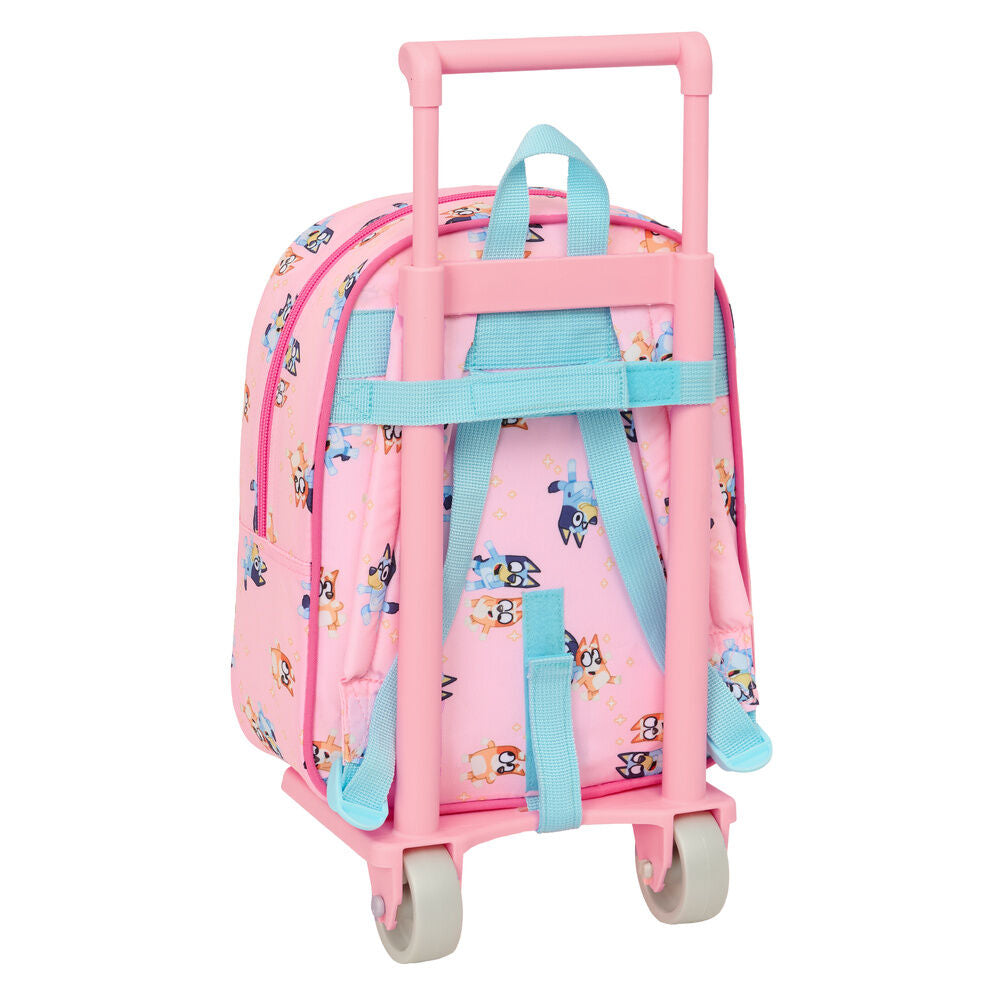 Trolley extraíble rosa de Bluey con mochila y carro SAFTA - 2