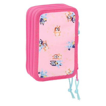 Plumier triple rosa de Bluey con tres compartimentos - 2