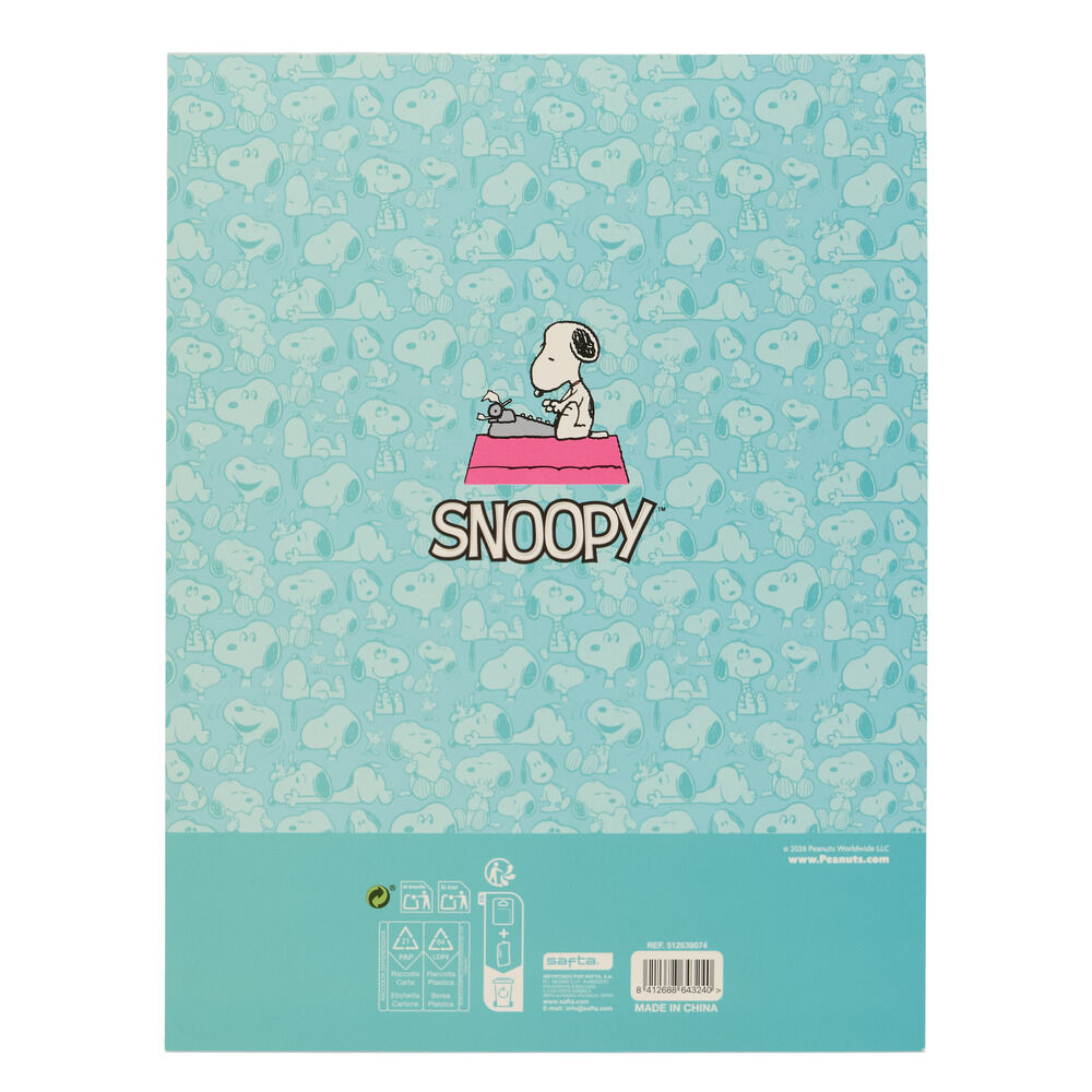 Planificador semanal Snoopy azul con secciones diarias, notas y objetivos - 2