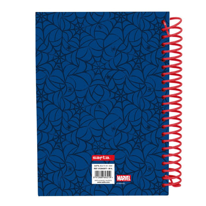 Cuaderno A5 Spider-Man Marvel azul con tapas duras y espiral roja - 2