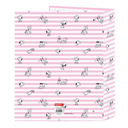 Carpeta A4 rosa Snoopy de 4 anillas SAFTA - 2